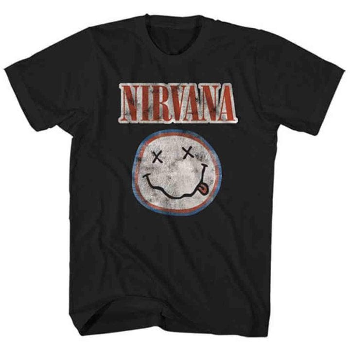 Nirvana Distressed Logo - Black - 2XL [T-Shirts]