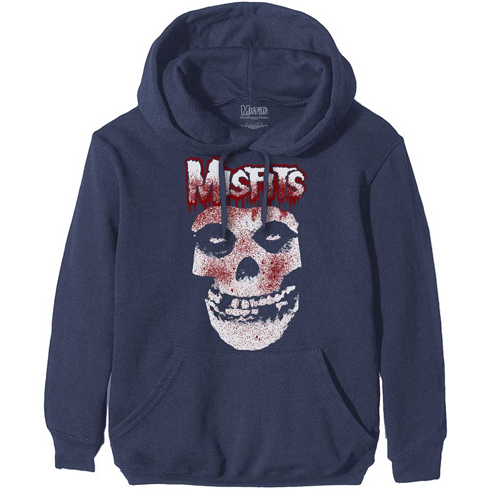 Misfits - Blood Drip Skull - Navy - Small  [Hoodies]